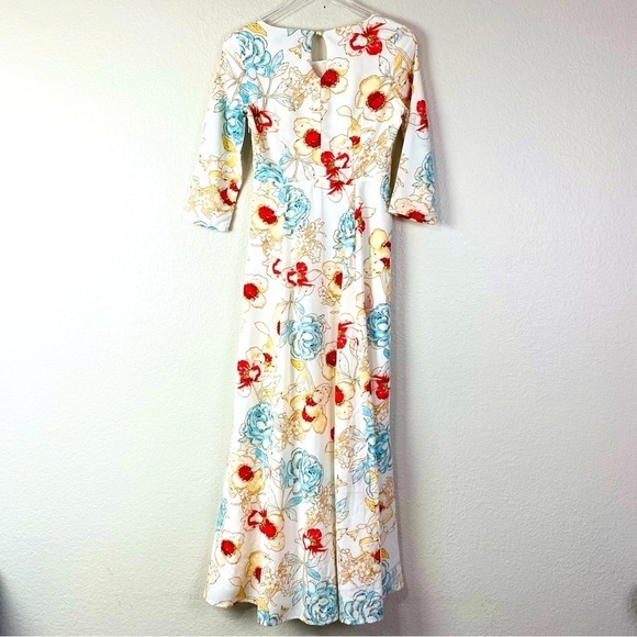 Roolee Spring Floral Maxi Dress Size S - Picture 4 of 12